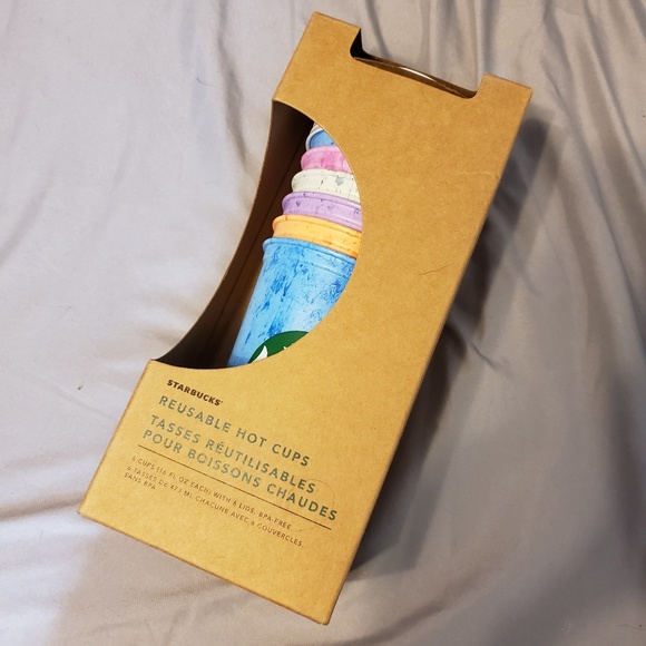 Starbucks Other - Starbucks Marbled Hot Cups- 6 NEW In Box